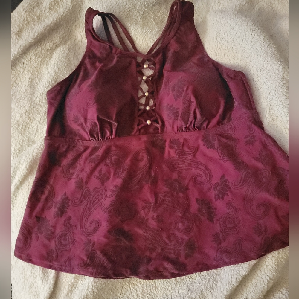 NWT Swimsuits For All Tankini Top Sz 20